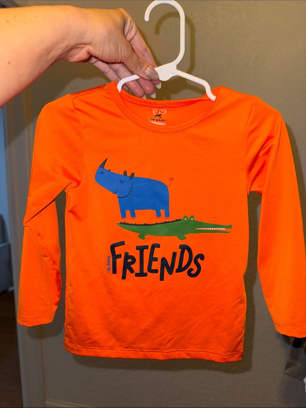 Orange 'Friends' Long-Sleeve Kids Shirt